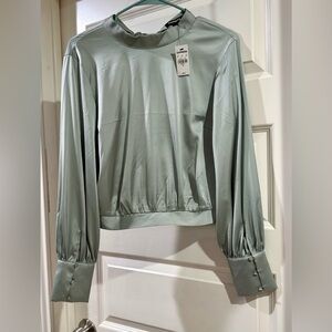 Express- Soft Green blouse, open back
